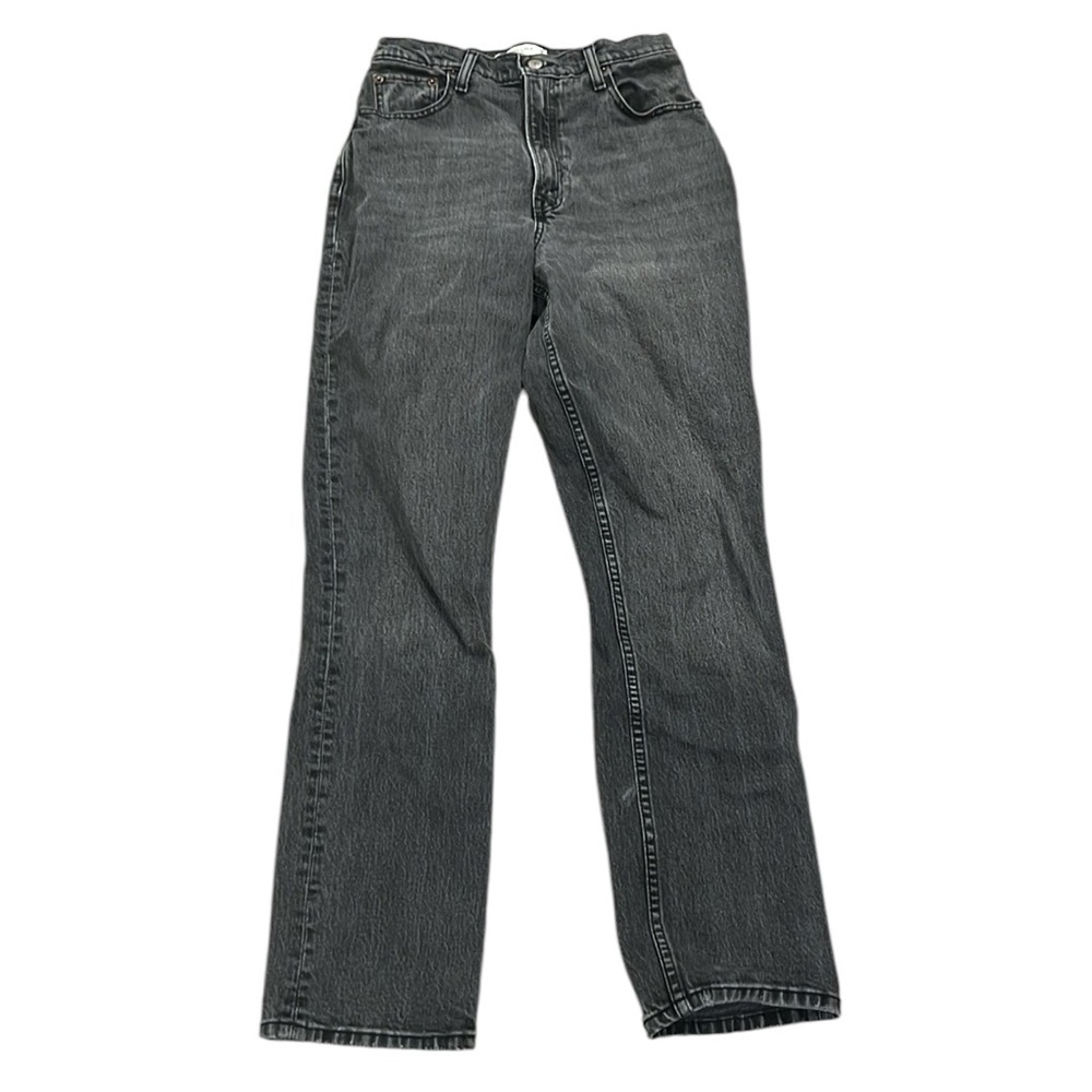 Abercrombie & Fitch 90s straight ultra high rise black wash jeans size 26/2